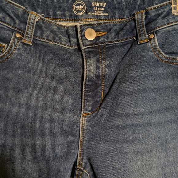 Wonder Nation Blue Skinny Jeans Classic Denim Style pre-owned size 12 plus - Picture 6 of 9